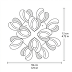 Moderne Acryl-Deckenleuchte mit Ring-Clustern