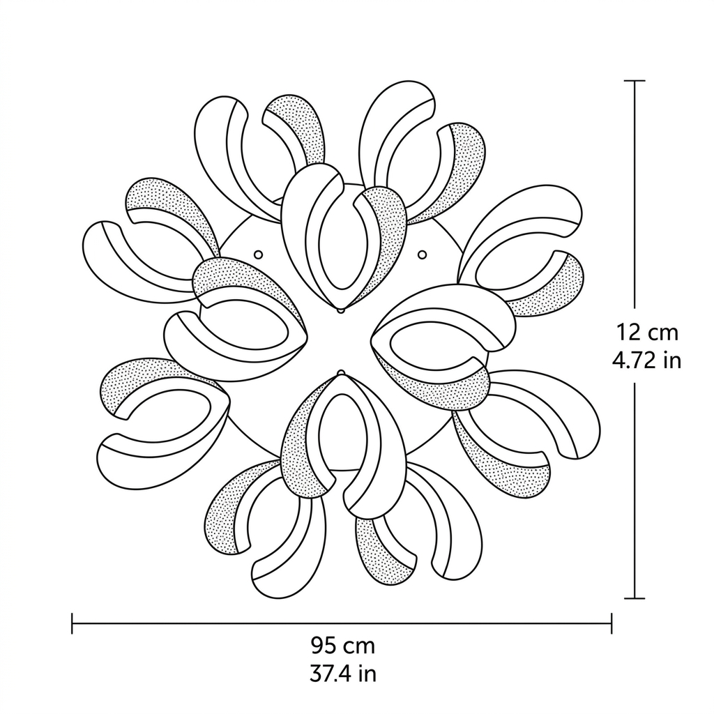 Moderne Acryl-Deckenleuchte mit Ring-Clustern