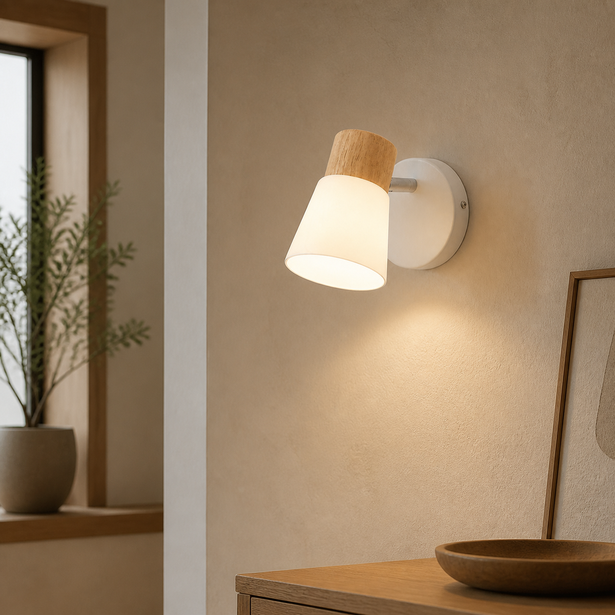 Modern Glass Cone Vanity Light