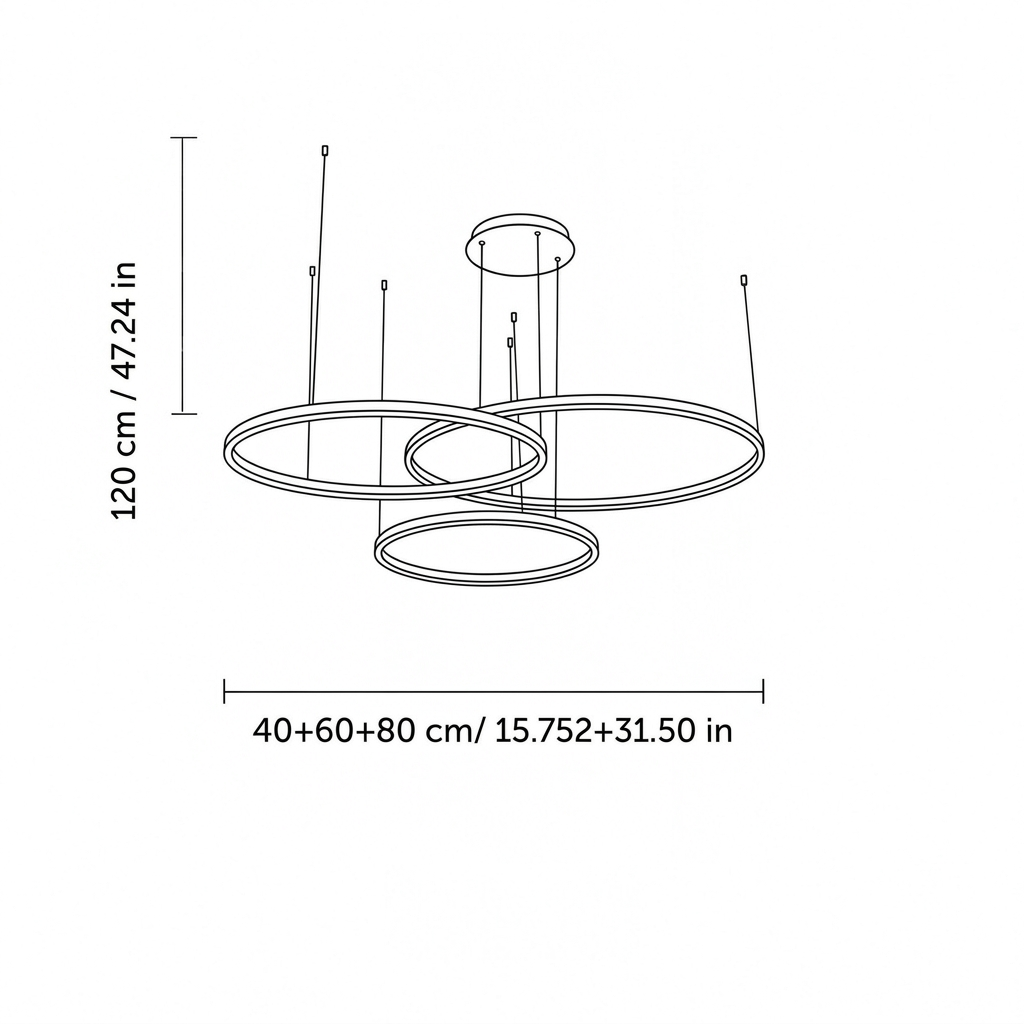 Modern Metal Ring Pendant Light