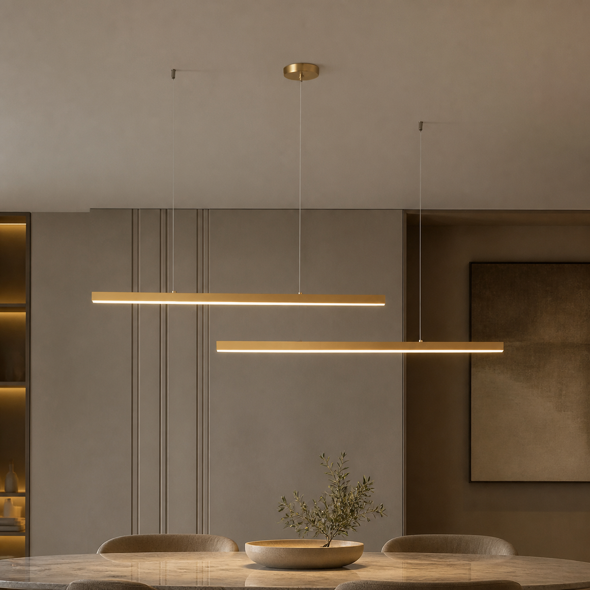 Modern Metal Linear Pendant Light