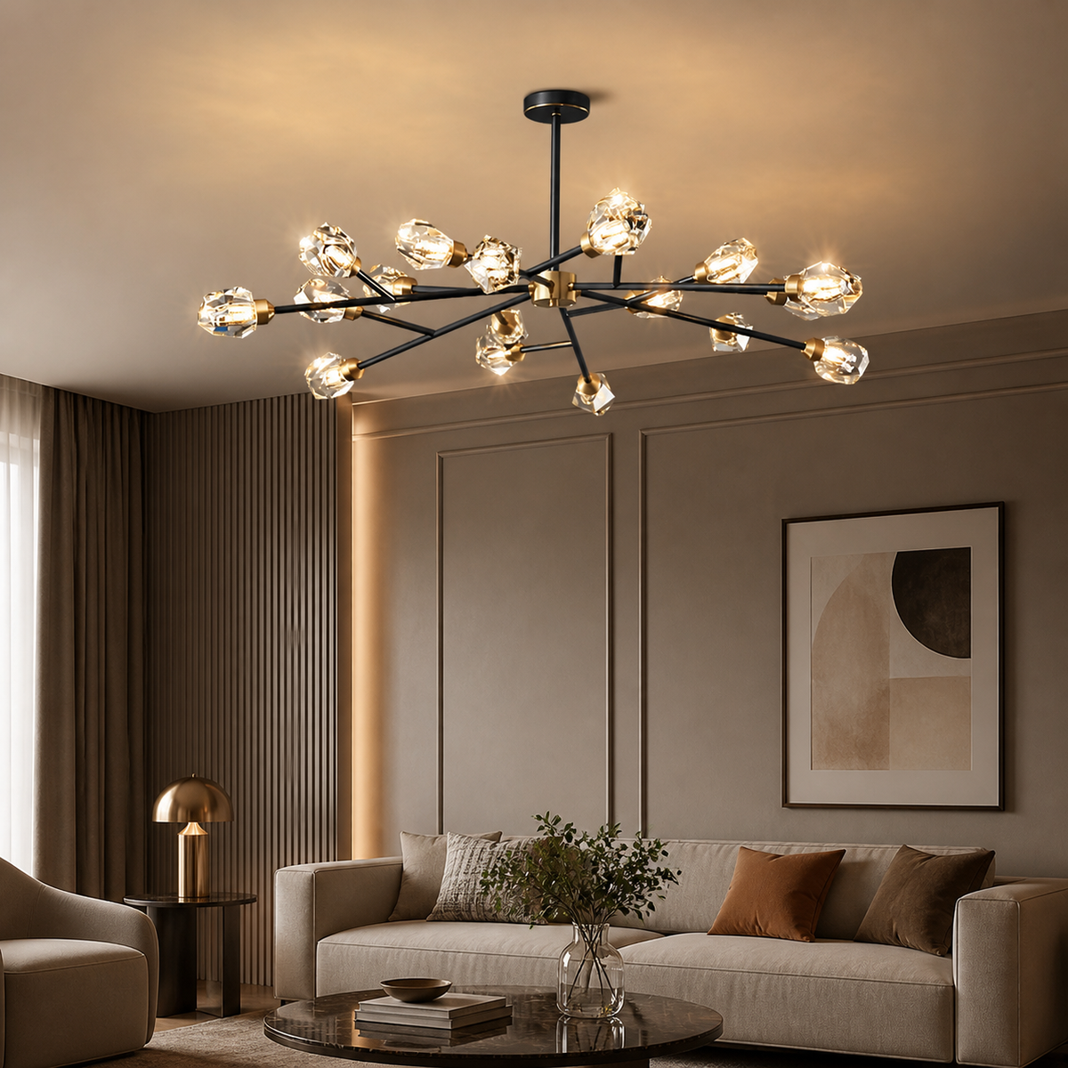 Glam Crystal Branch Chandelier