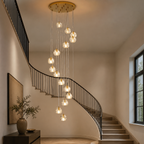 Modern Glass Cascade Chandelier