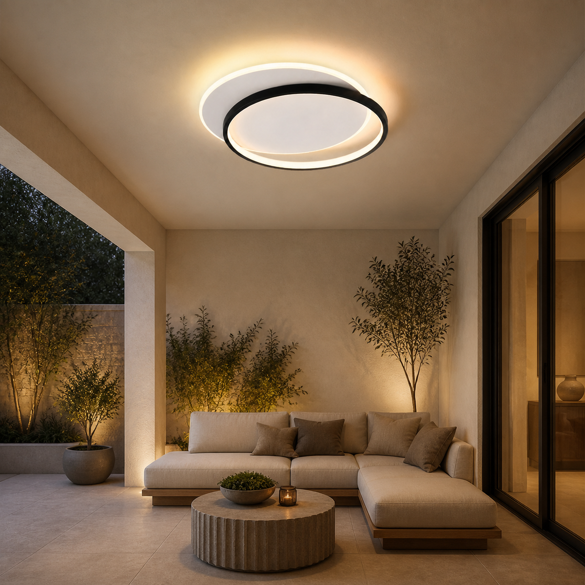 Modern Acrylic Ring Ceiling Light