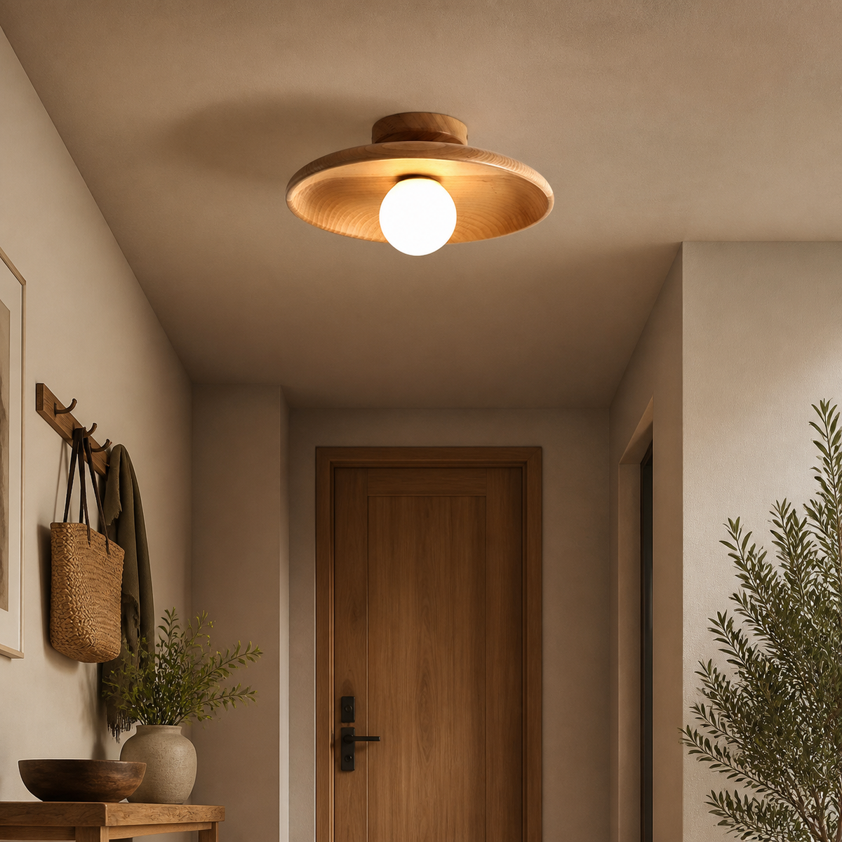Vintage Crystal Disc Ceiling Light