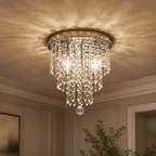 Glam Crystal Drum Ceiling Light
