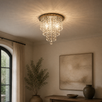 Glam Crystal Drum Ceiling Light