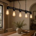 Industrial Metal Linear Pendant Light