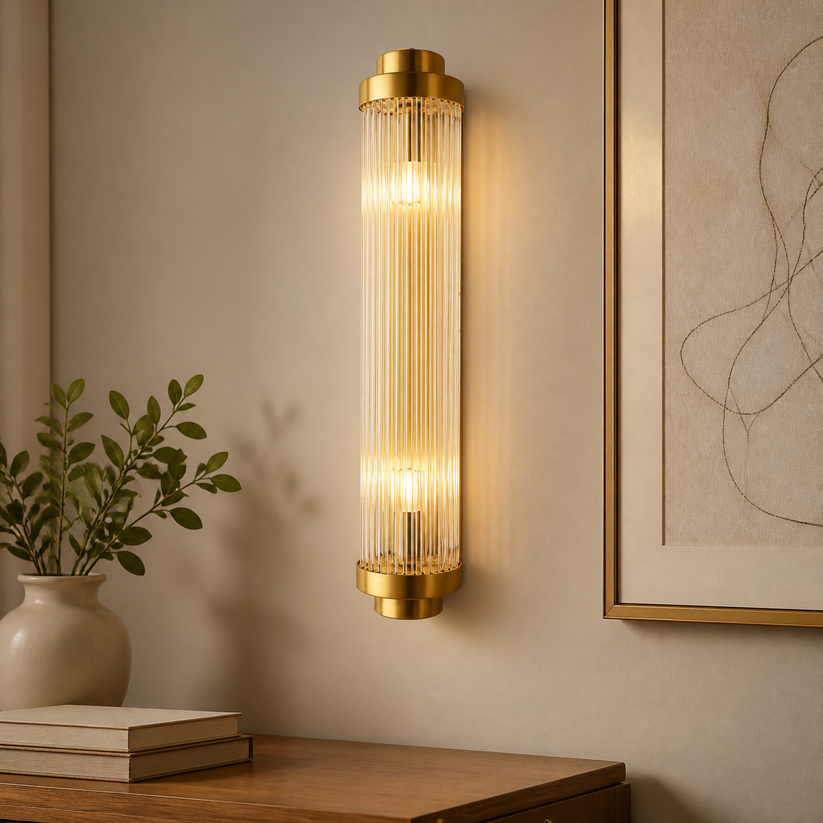 Modern Crystal Cylinder Wall Light