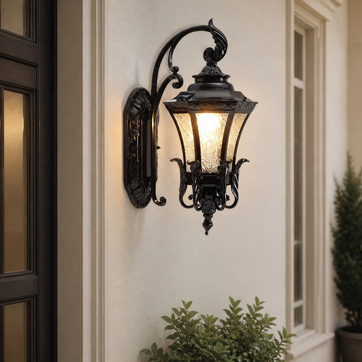 Vintage Glass Lantern Wall Light