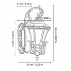 Vintage Glass Lantern Wall Light