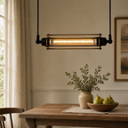 Industrialna liniowa lampa wisząca z metalu