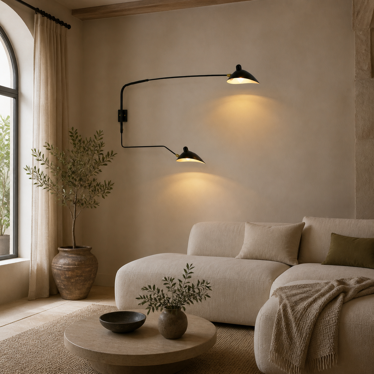 Modern Metal Swing-Arm Wall Light