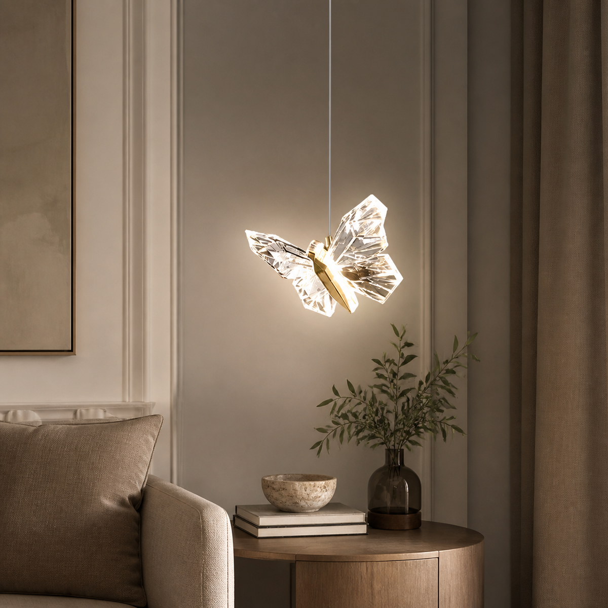 Modern Acrylic Butterfly Pendant Light