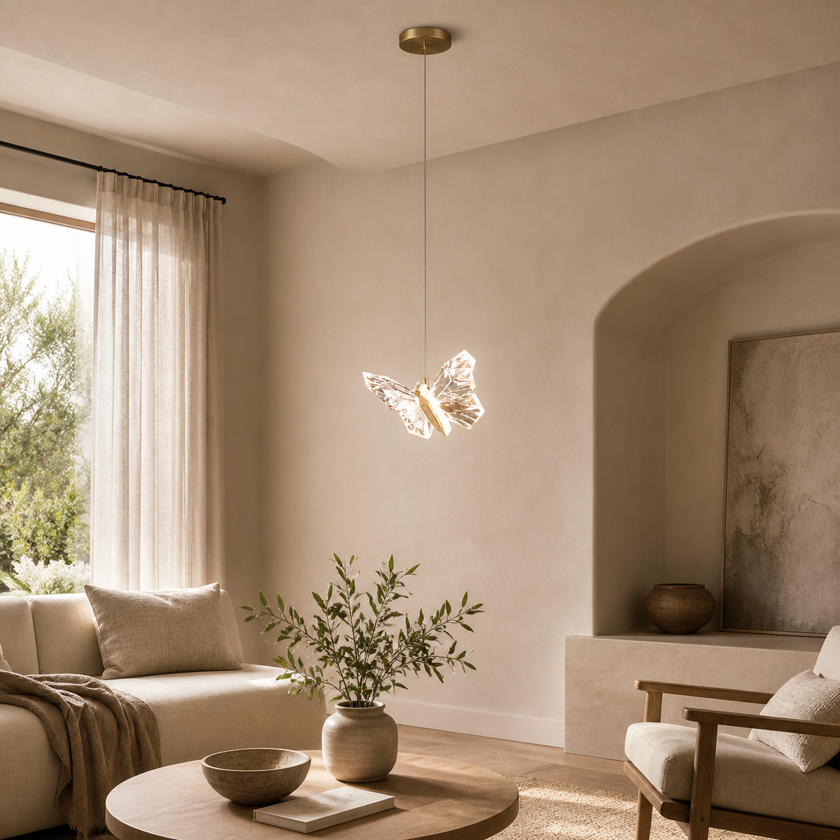 Modern Acrylic Butterfly Pendant Light