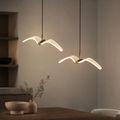 Lampada a sospensione moderna ondulata in acrilico