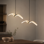 Lampada a sospensione moderna ondulata in acrilico