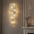 Applique Murale Cascade de Cristal Glamour