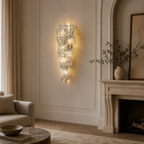 Applique Murale Cascade de Cristal Glamour