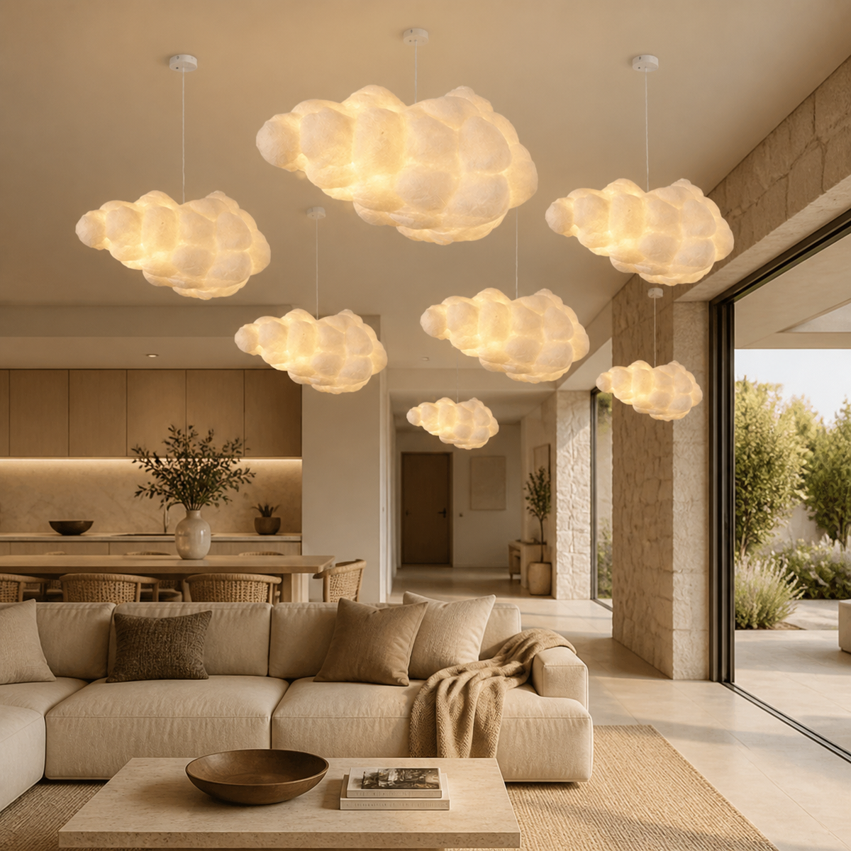 Modern PVC Cloud Pendant Light
