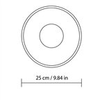 Plafonnier disque en verre industriel