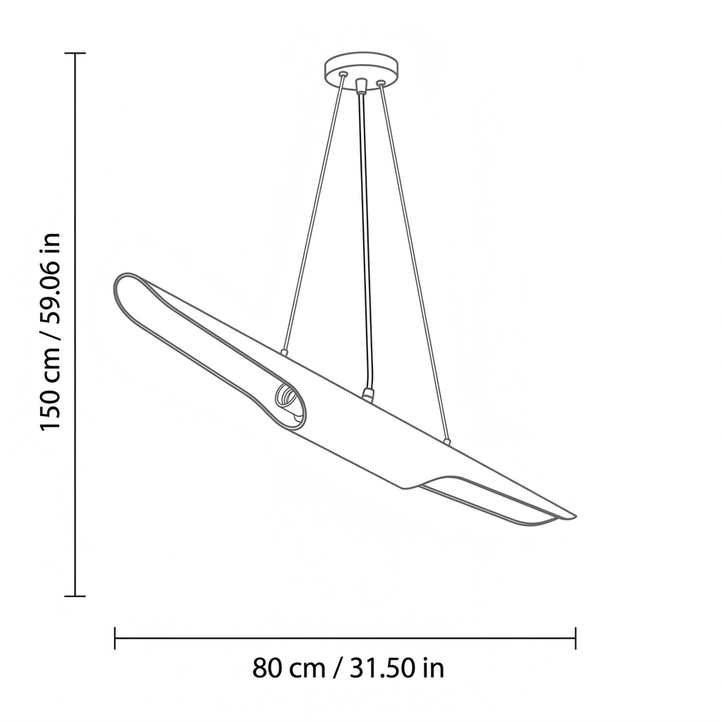 Modern Metal Blade Pendant Light
