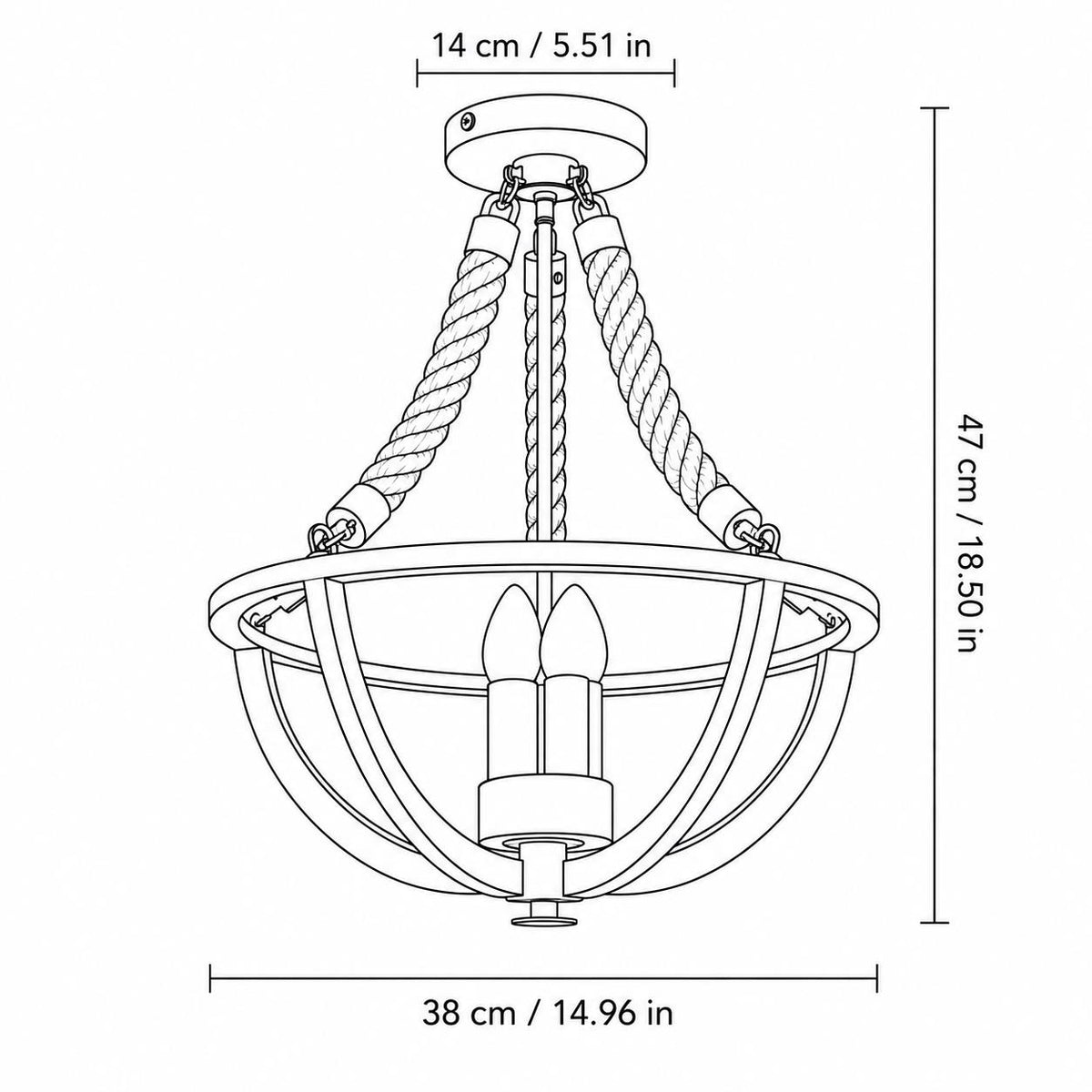 Vintage Metal Globe-Cage Pendant Light