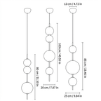 Moderne Metall-Globus-Pendelleuchte