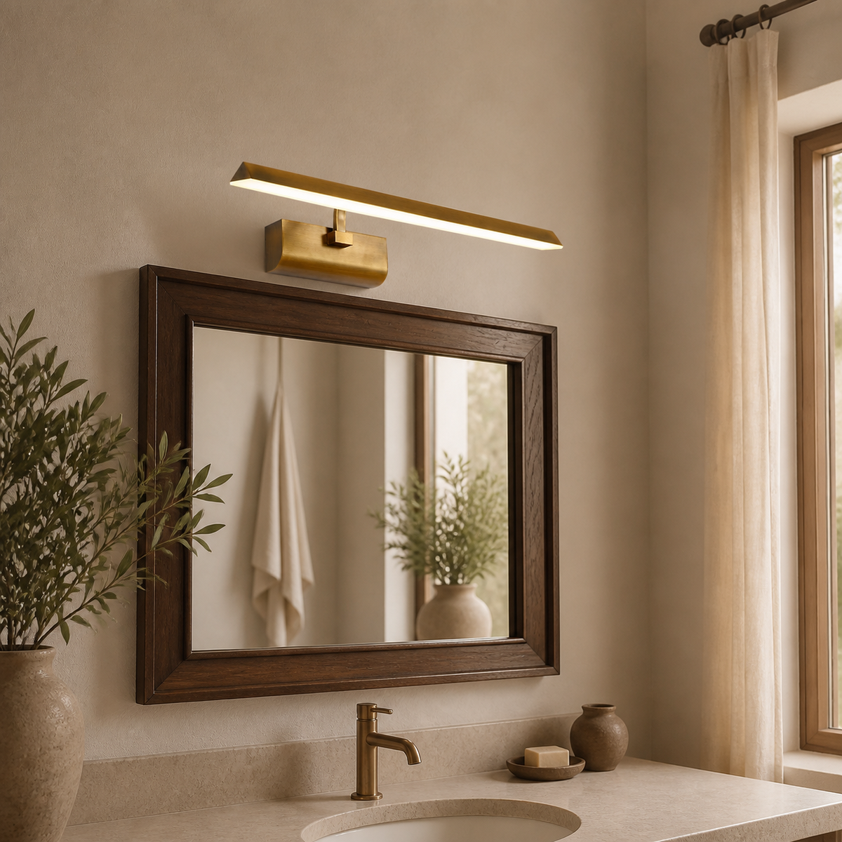 Vintage Metal Linear Vanity Light