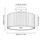 Modern Metal Drum Ceiling Light