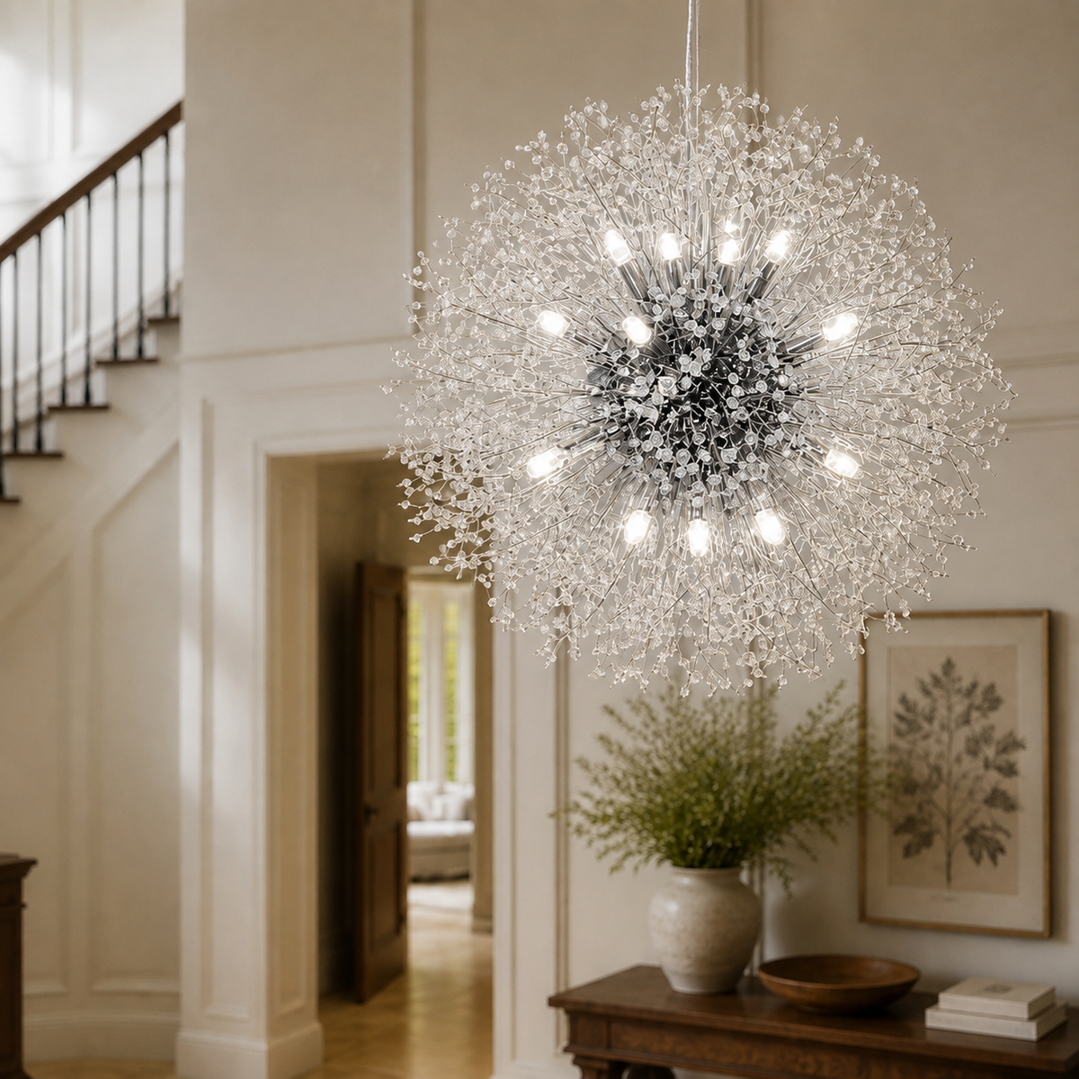 Modern Crystal Sputnik Chandelier