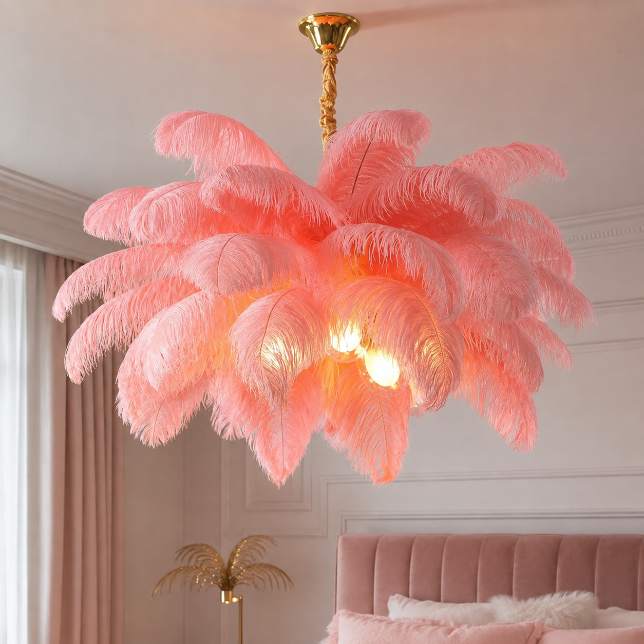 Glam Feather Feather Pendant Light