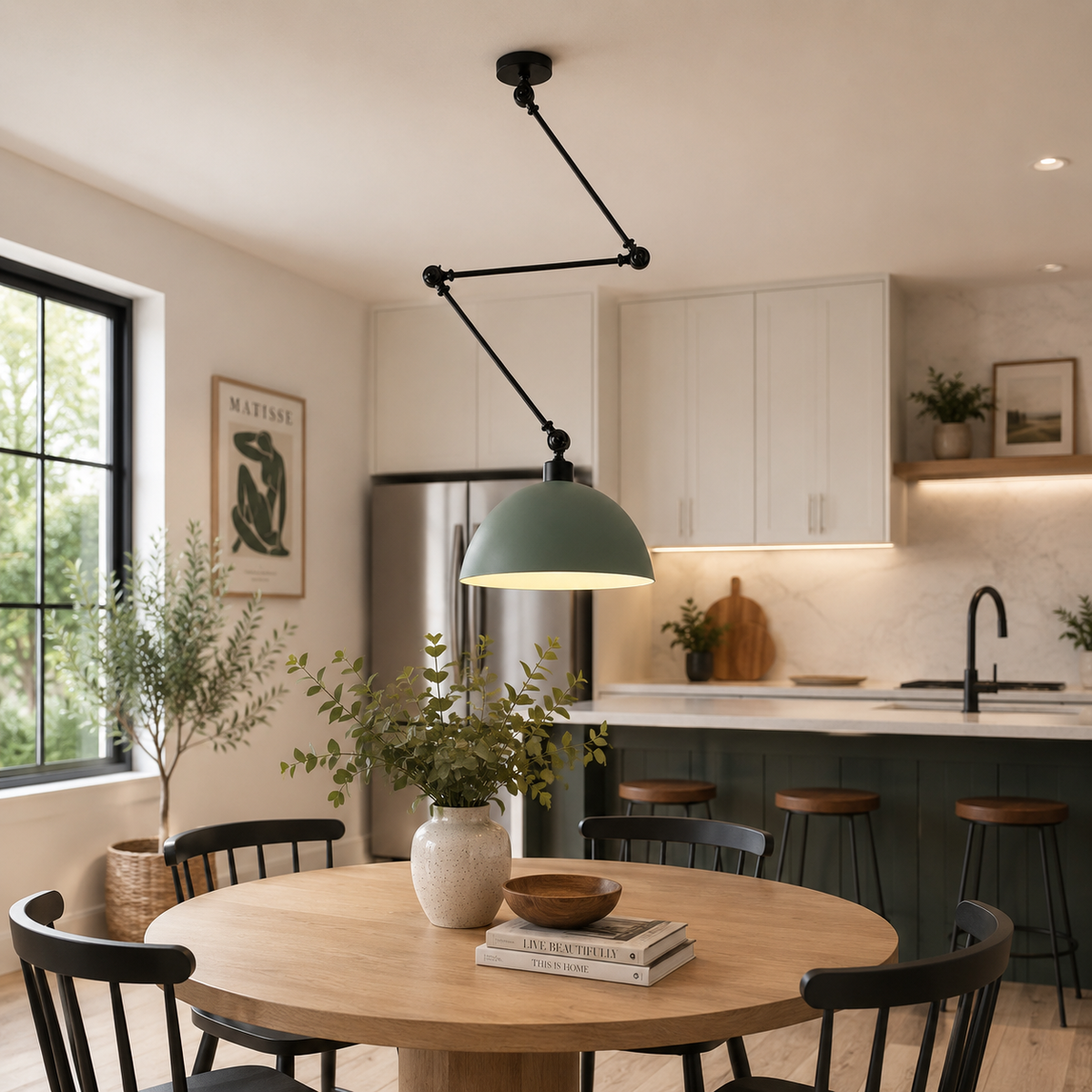 Industrial Metal Dome Pendant Light