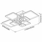 Modern Acrylic Square-Frame Ceiling Light