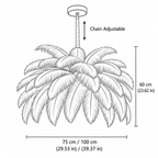 Glam Feather Feather Pendant Light