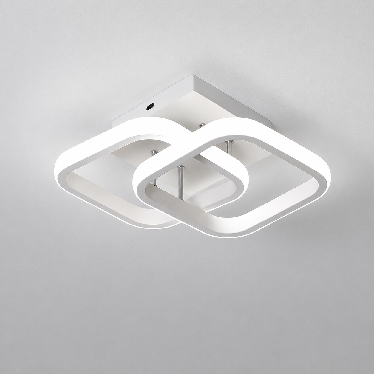 Modern Metal Double-Square Ceiling Light