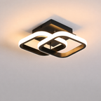 Modern Metal Double-Square Ceiling Light