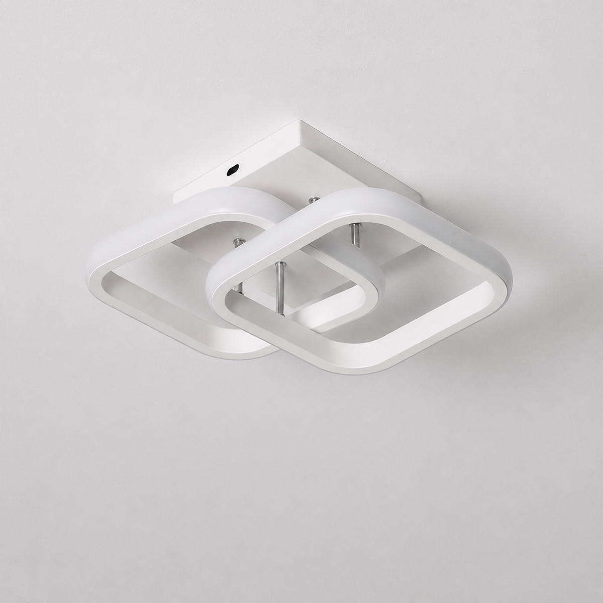Modern Metal Double-Square Ceiling Light