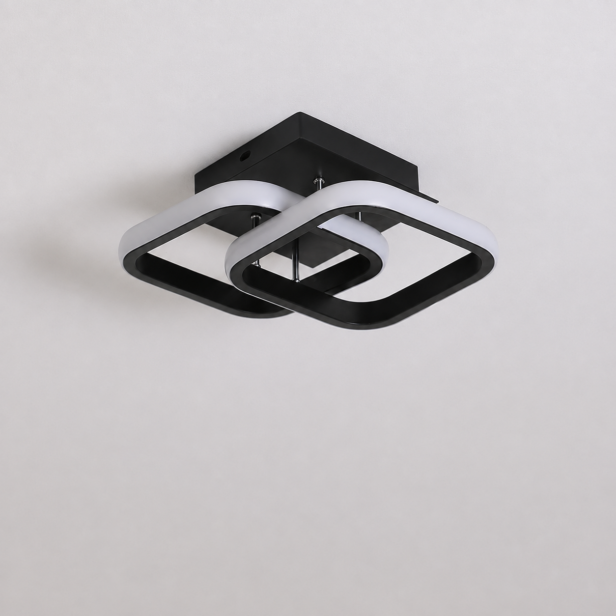 Modern Metal Double-Square Ceiling Light