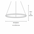 Modern Metal Ring Pendant Light