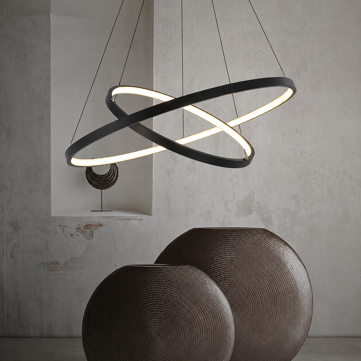 Modern Metal Ring Pendant Light