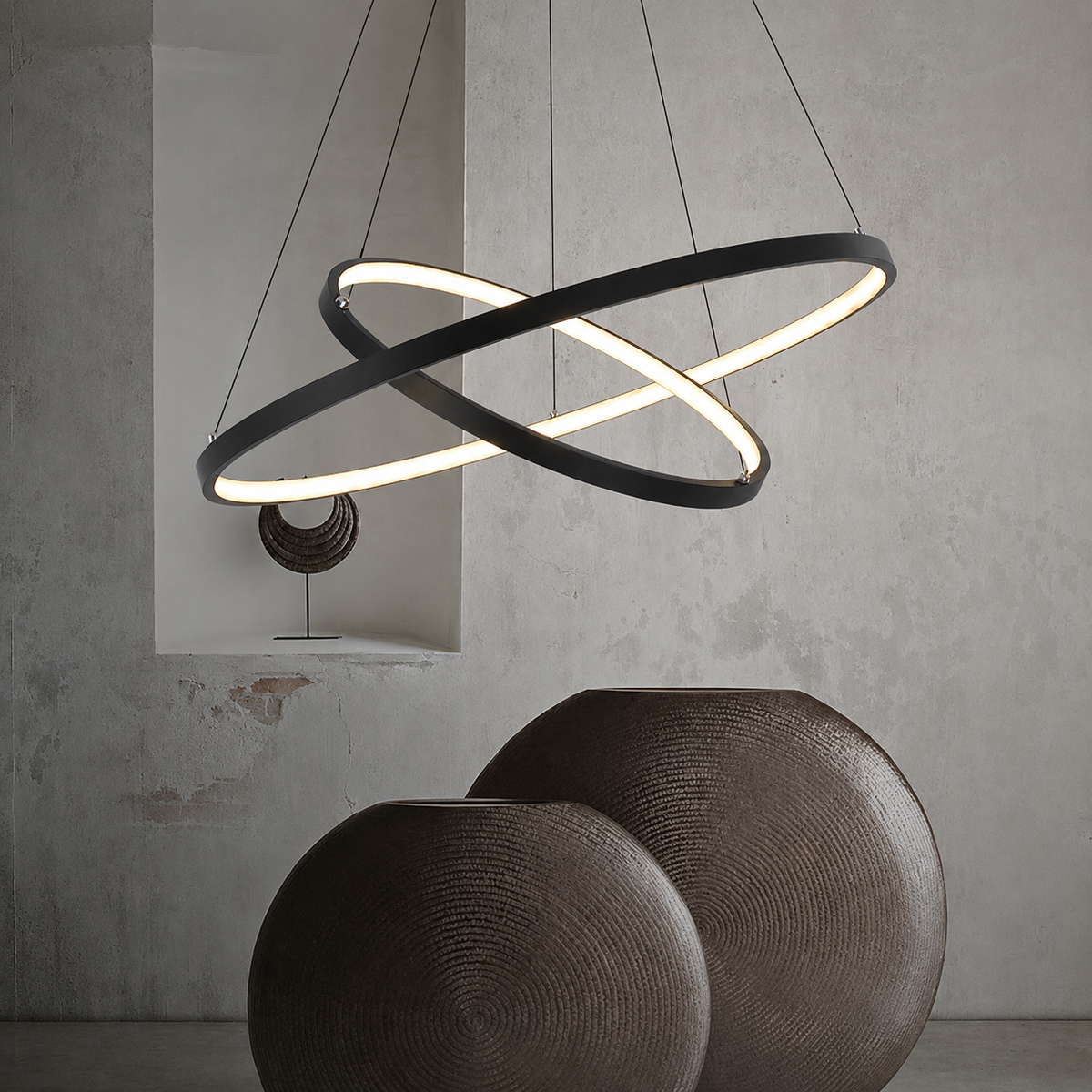Modern Metal Ring Pendant Light