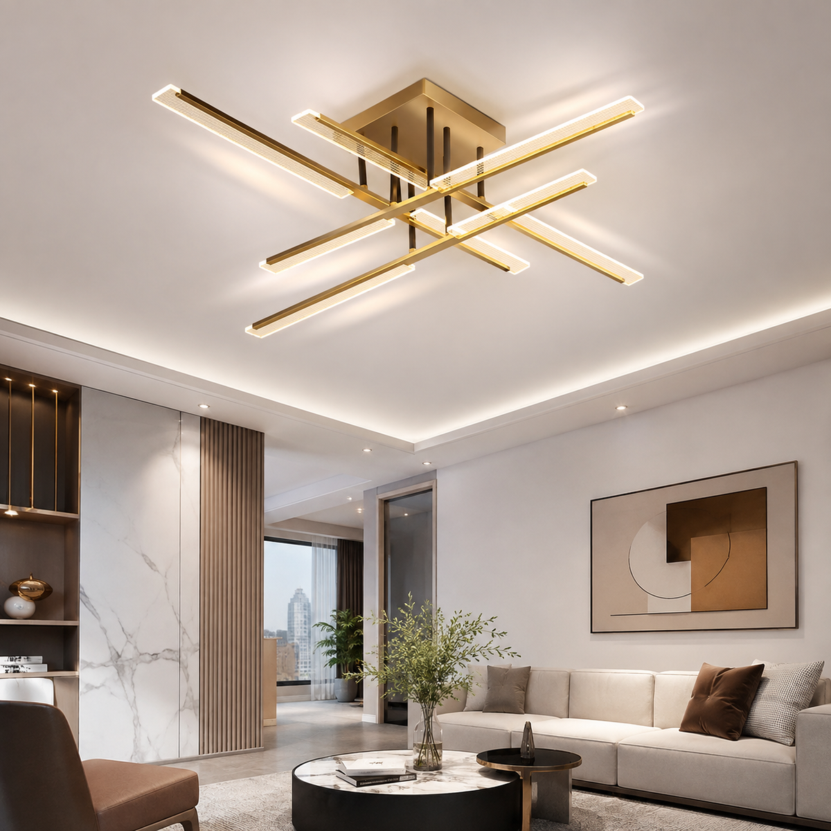Modern Acrylic Linear Ceiling Light