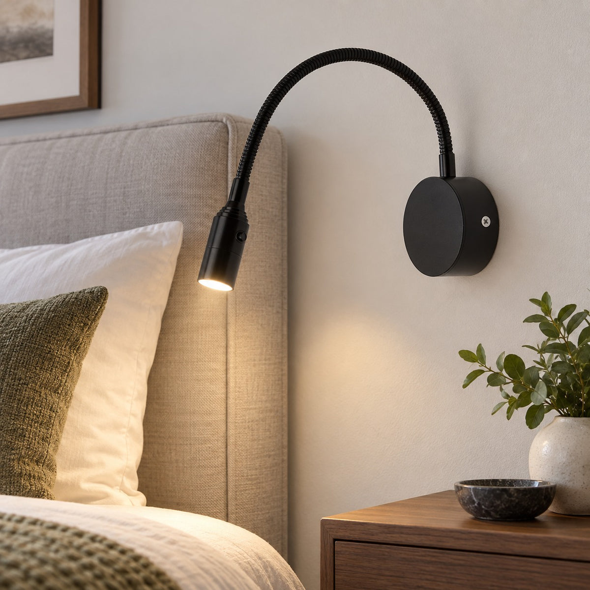 Modern Metal Gooseneck Wall Light