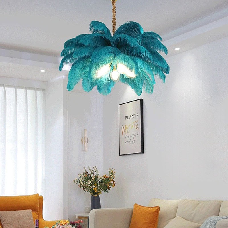 Glam Feather Feather Pendant Light