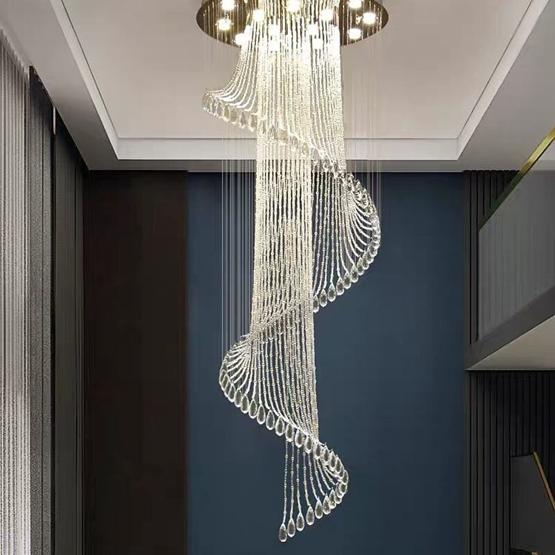 Glam Crystal Cascade Chandelier