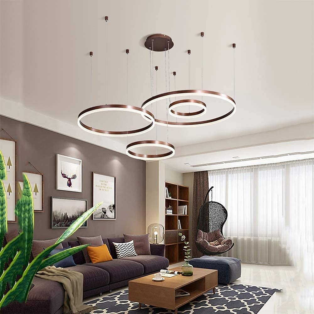 Modern Metal Ring Chandelier