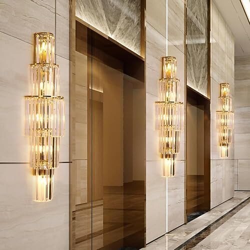 Glam Crystal Linear Wall Light