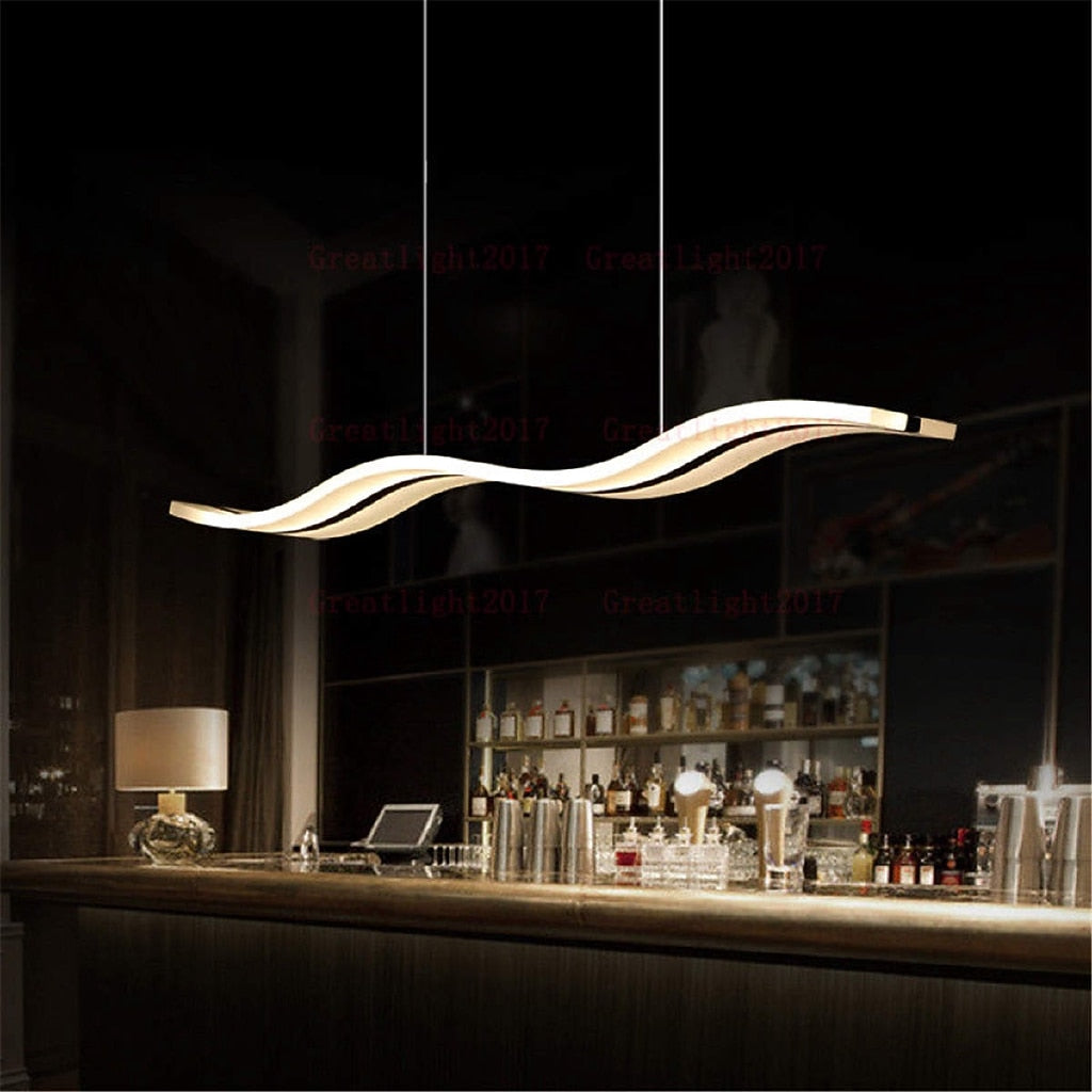Modern Acrylic Wave Pendant Light