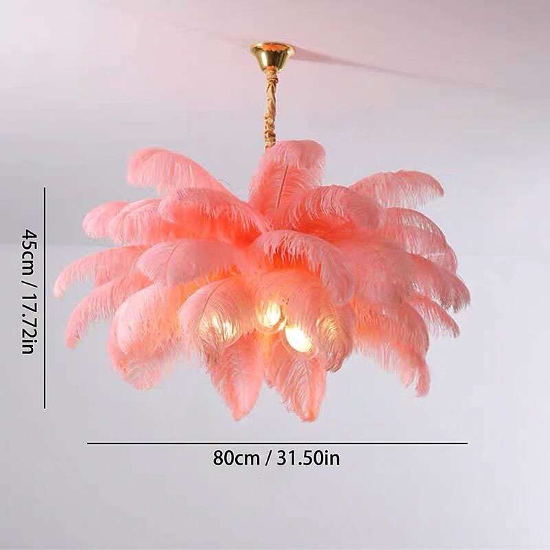 Glam Feather Feather Pendant Light